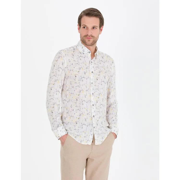 Pierre Cardin Мужская серая рубашка 50265005-VR024 Pierre Cardin Мужская серая рубашка 50265005-VR024