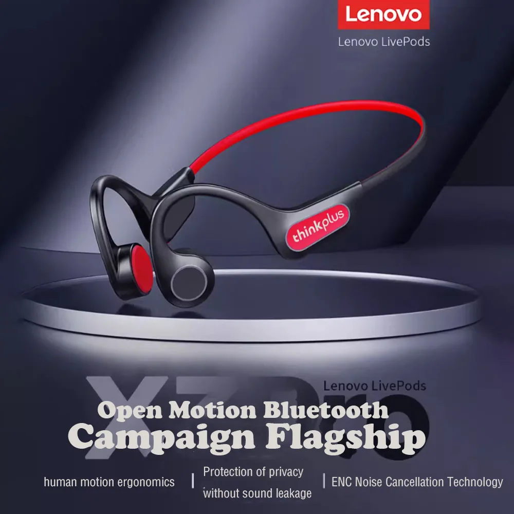 

Bluetooth-гарнитура Lenovo с костной проводимостью, беспроводная спортивная Гарнитура для бега huawei millet, новинка 2023