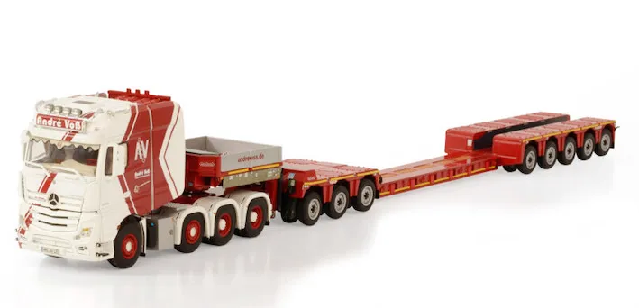 

3-осевая тележка WSI 1:50 MB 8x4 + 5-осевая низкая пластина 01-3627 Q141