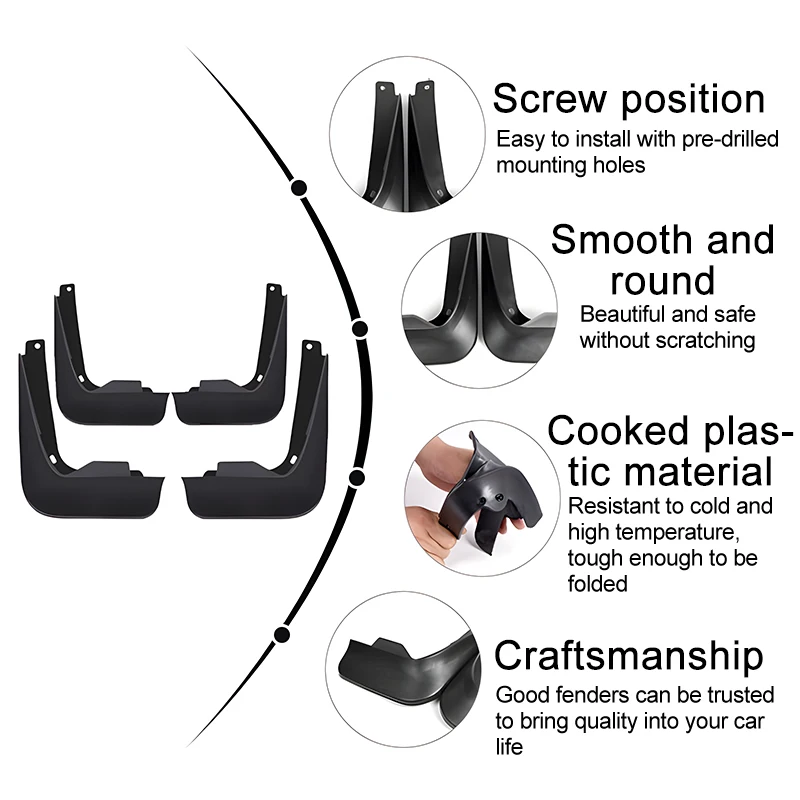 4 шт брызговики для Toyota Highlander MK2 XU40 2008~2013 автомобильные аксессуары автозапчасти