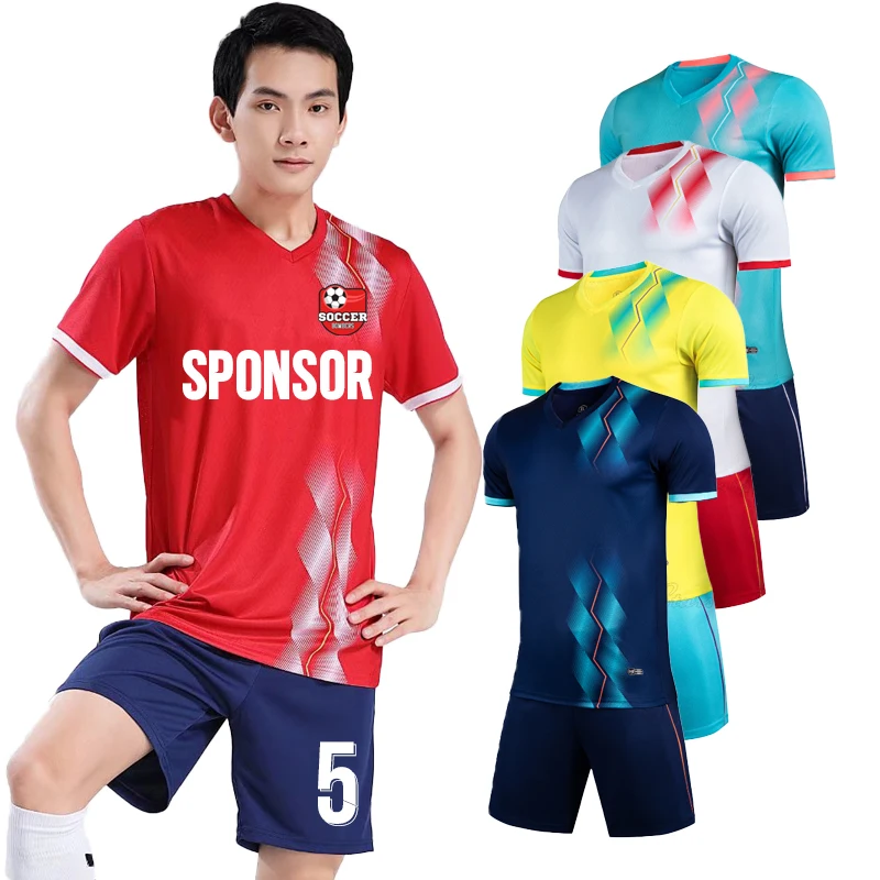 

Men Custom Jerseys Football Men & Kid Soccer Training Set Child Football Team Jersey Shorts Clothes Futebol Uniform Tracksuit