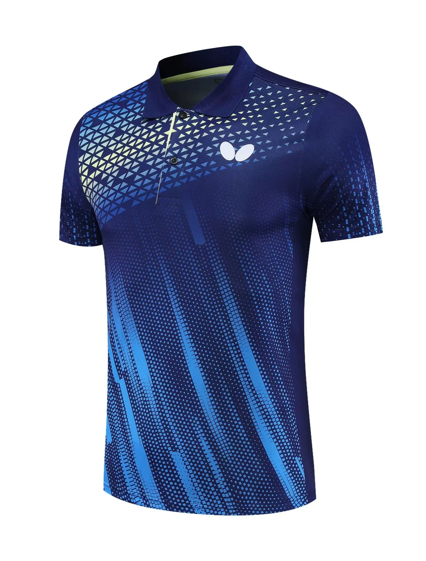 Men T-shirt Quick Drying Women Training Badminton Uniforms Table Tennis Lapel Clothes Printing Boys Breathable Sport Wear