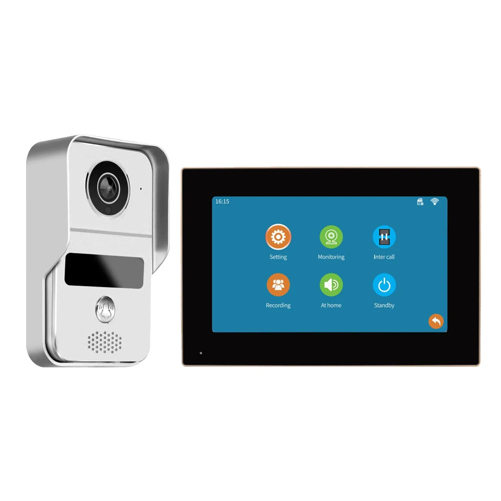 2MP 1080P 7 / 10 Inch Wifi Video Intercom Touch Screen Big Tuya Wireless Wired Doorbell for Villa Home RFID Access Control