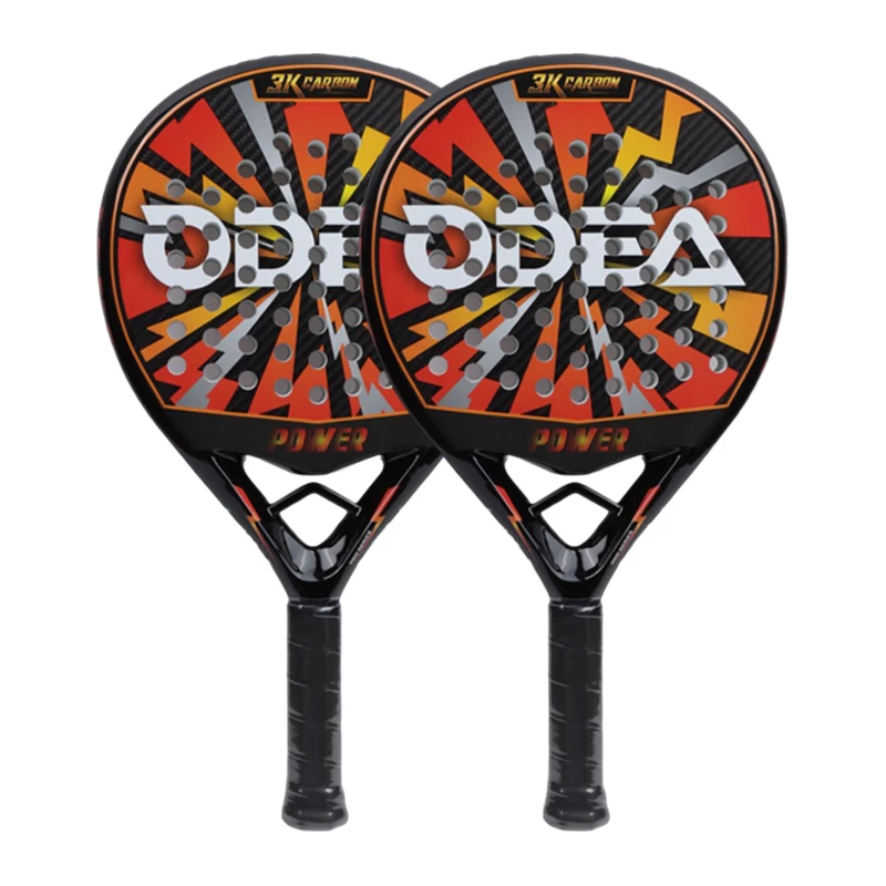 (Spot) 2022 New ODEA Racket Pala Padel 3K Carbon Shot Fiber Tennis Racket Outdoor Sports Unisex Equipment With Overgrip + Bag