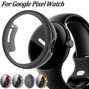Watch Cover for Google Pixel Watch Full Soft Clear TPU Plated Protective Case for Google Pixel Screen Protector Accessories