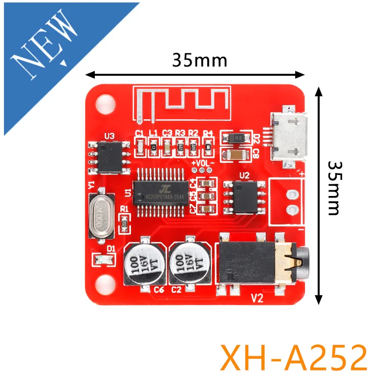 Модуль приемника аудио DIY совместимый с Bluetooth 4.1/ 5.0 MP3 без потерь декодер усилитель XH-A252 XY-BT-Mini XY-BT-L on.