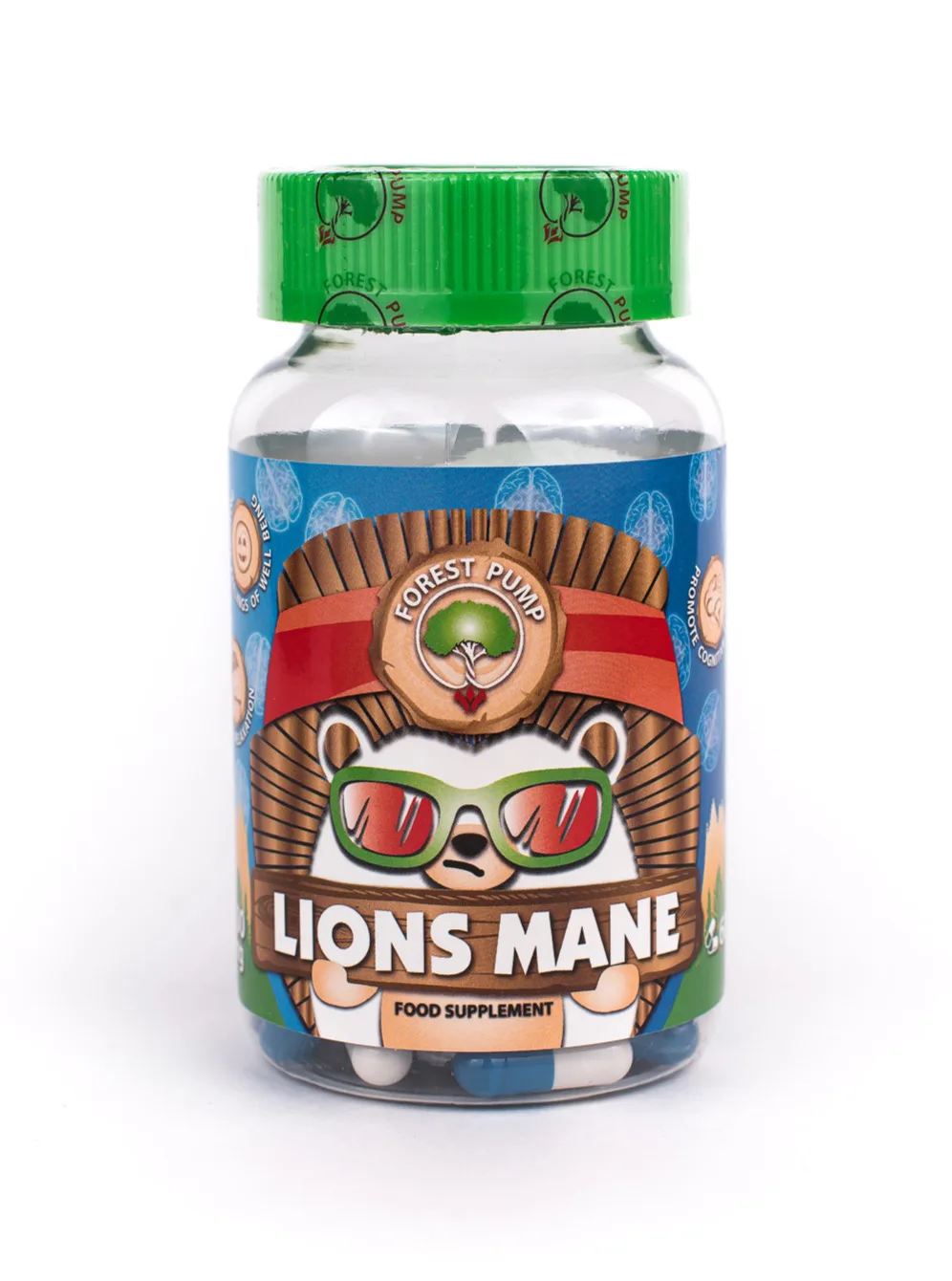 Ежевик гребенчатый ( Ежовик) Forest Pump Lions Mane 500mg /Герициум/Львиная грива/Ноотроп/ 60 капсул