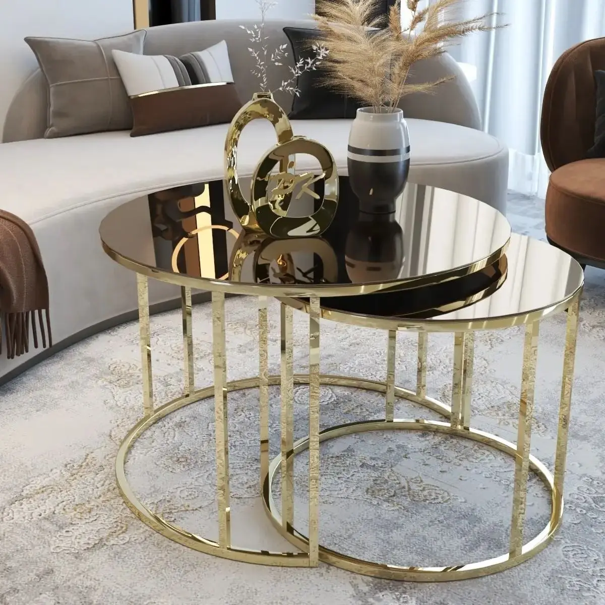 

Center Table End Table Coffee Table Gold Bronze