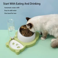 automatic dog feeder double bowl waterer cat food dishes pet supplies slow feeder multifunction protect neck raised dog bowl new