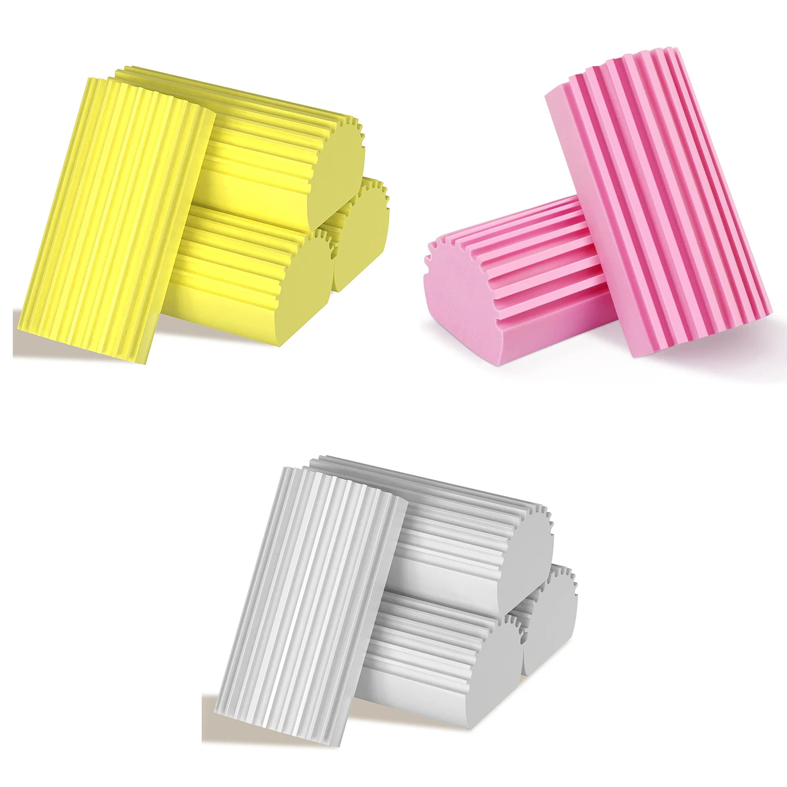 Универсальная губка из ПВА желтого цвета 4шт - Идеально подходит для очистки пыли