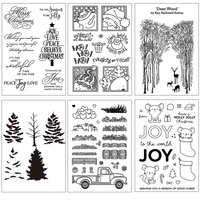 2022 new christmas series clear stamp for scrapbooking transparent handmade decoration gifts rubber stamps for stamping card diy