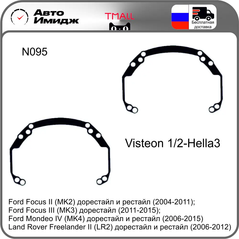 Переходные рамки Ford для линз под крепление Hella 3R/5