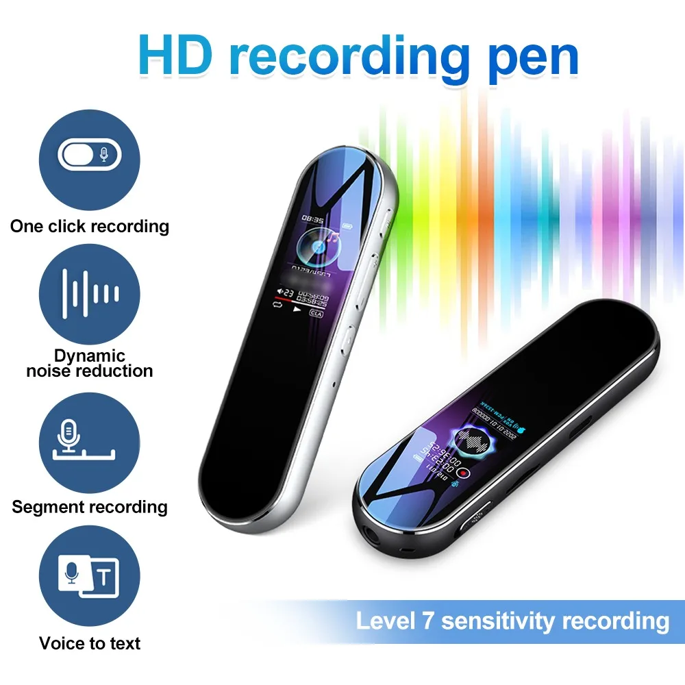 

Q53 Multi-function Recorder Stereo Sound Pickup Dynamic Noise Reduction One-key Recording Pen Music Player Language to Text
