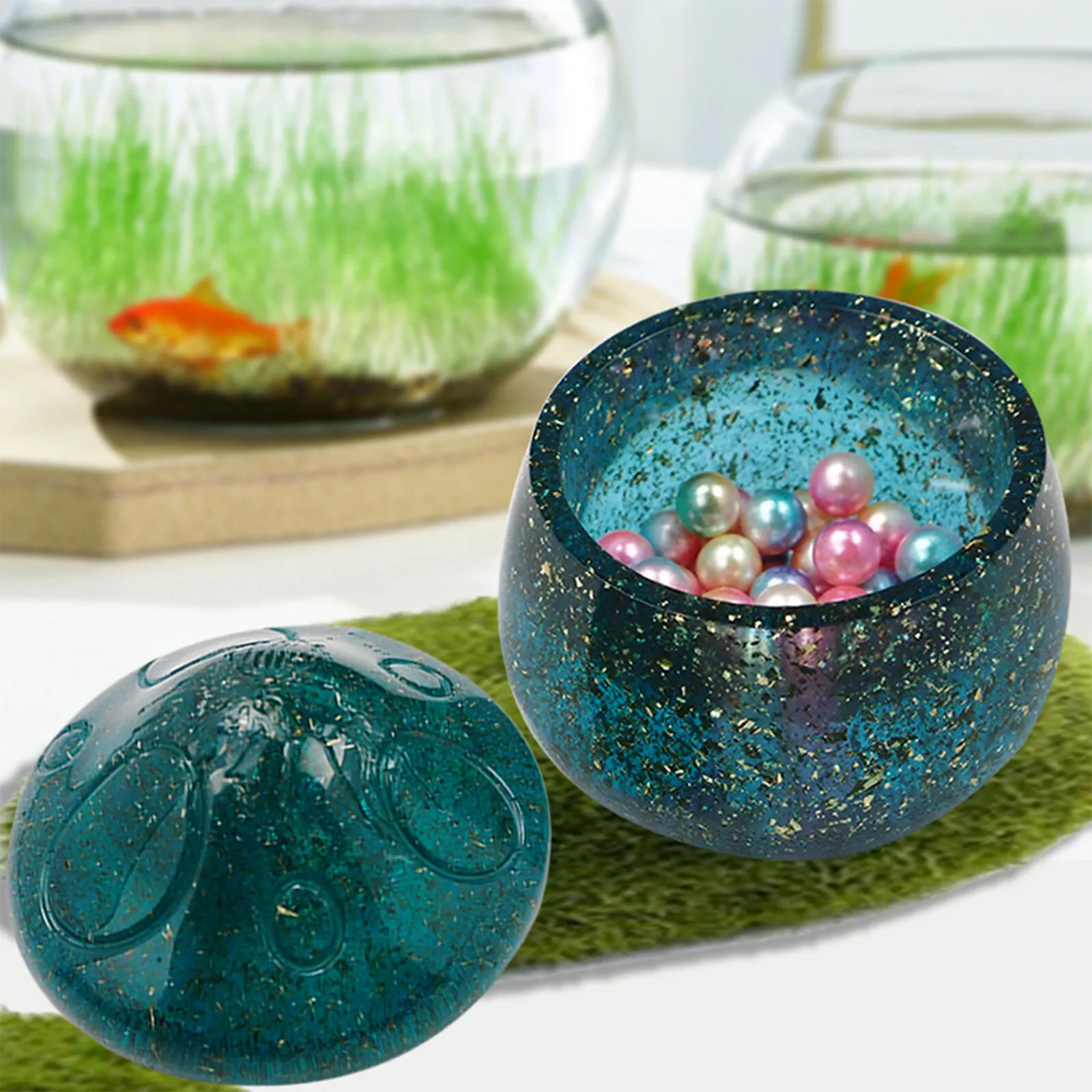 Форма из силиконовой смолы для изготовления грибных банок DIY для держателя и хранения ювелирных изделий