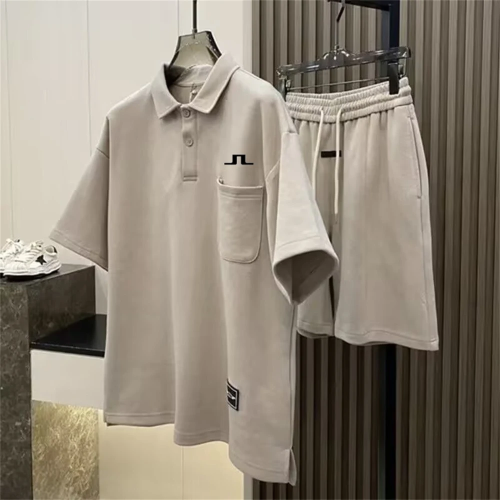 

Мужская и женская рубашка-поло с вышивкой, летняя быстросохнущая спортивная рубашка-поло J Lindeberg Golf, дышащая рубашка-поло с отражающим покрытием, 2023