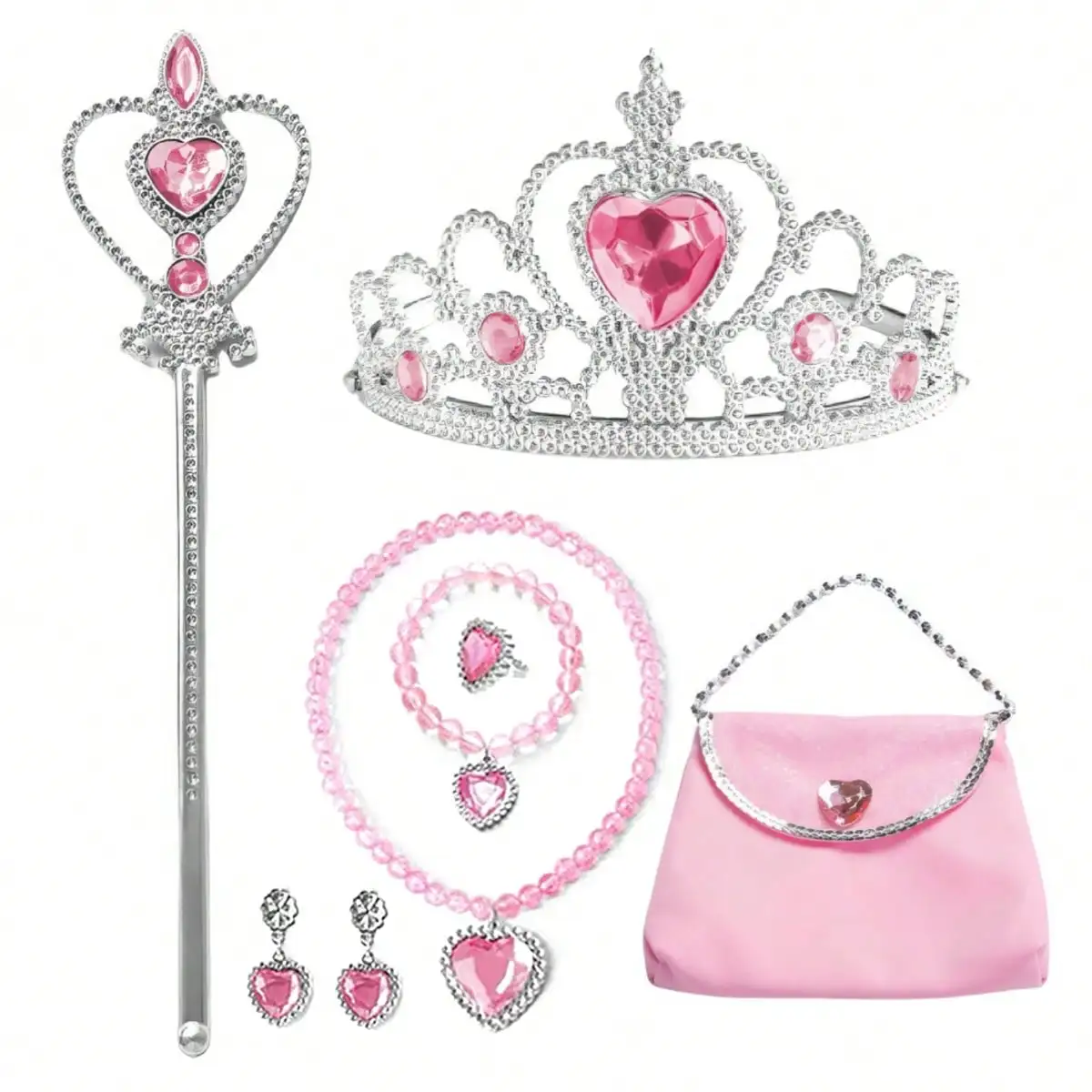 Детский Комплект Ювелирных Изделий В Форме Сердца Кошелек Для Монет Волшебная