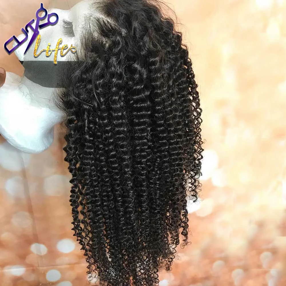 Парик с кудрявыми волосами 28 дюймов 13X 4 парик на сетке спереди настоящие