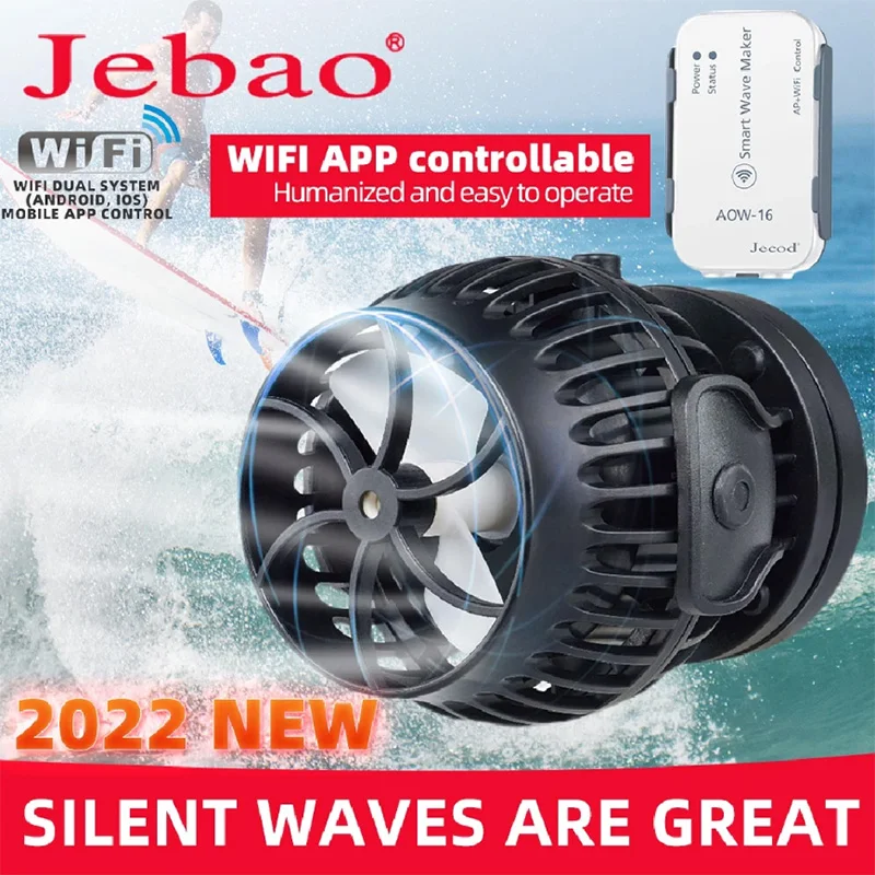 

2022 Jebao Smart Wave Maker Pump AP+WiFi Controller Submersible Flow Pumps ALW AOW For Fish Tank Water Pump Aquarium Accessories