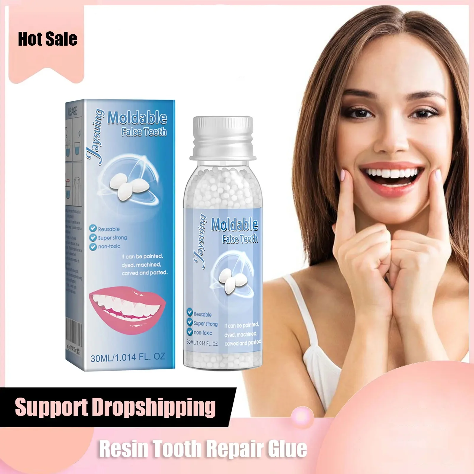 Клей Для Зубных Протезов Жесткий Временная Фиксация Стоматологической Протези
