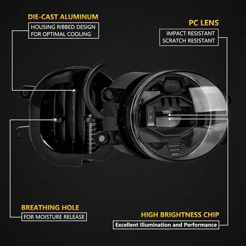 Светодиодные противотуманные фары в сборе для Tacoma 2016-2021 / 4Runner 2014-2019 / Camry 2007-2013 / Corolla 2009-2019 / Бампер Solara Lexus