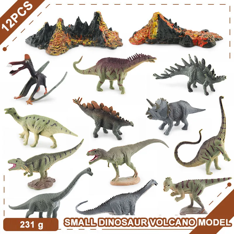 Маленький динозавр Юрского периода набор вулканов T Rex Triceratops Pterosaur Mosasaurus фигурки