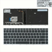 new us layout keyboard for hp probook 430 g5 440 g5 445 g5 silver frame black backlit us