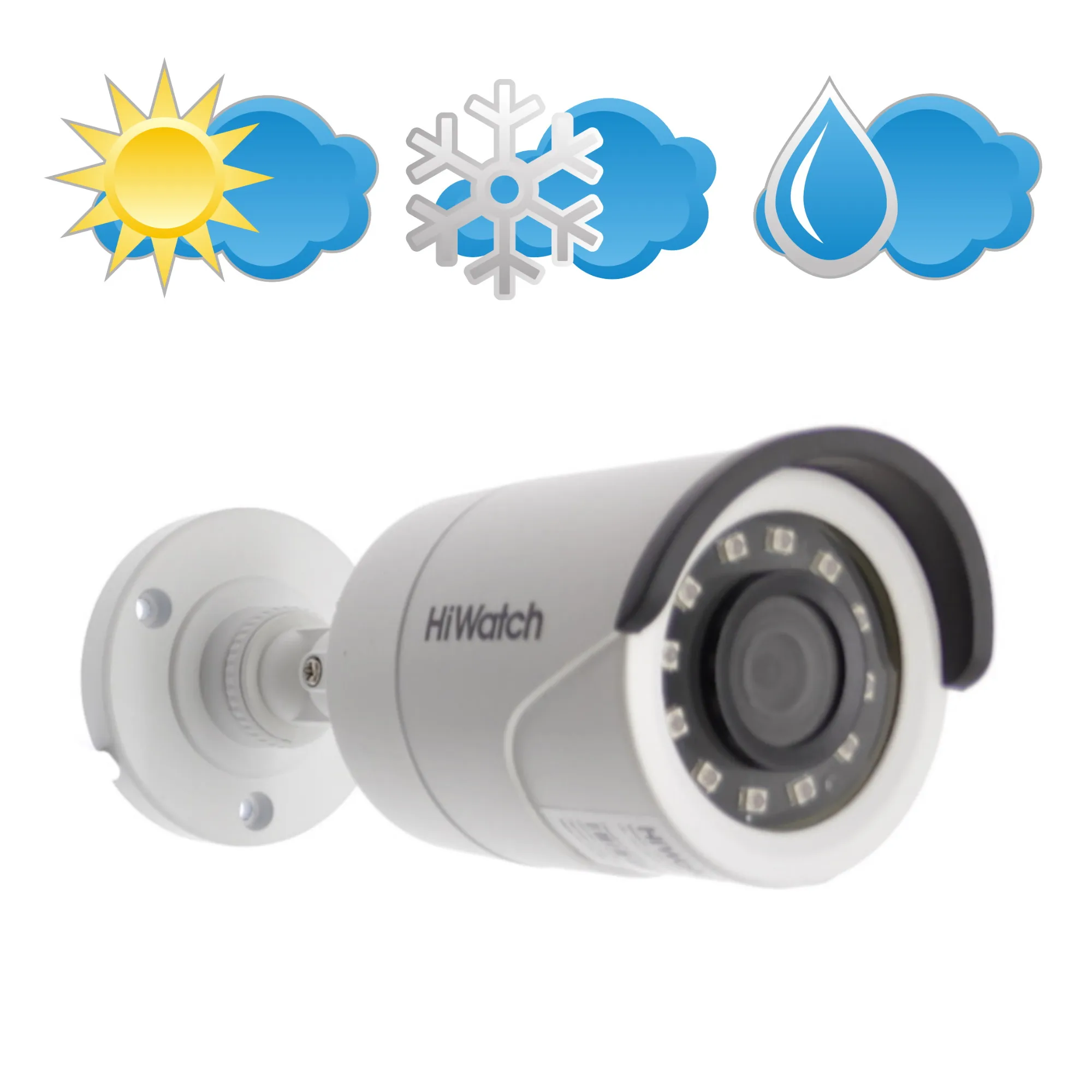 HiWatch HDC-B020 комплект (4шт.) уличных камер для видеонаблюдения. Full HD 2Мп 1920х1080. ИК