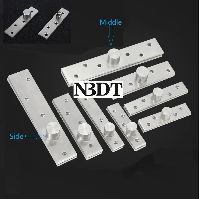 

2Pcs Stainless Steel 360 Degrees Rotation Hidden Pivot Door Top Bottom Ball Shaft Center Off-center Middle Side