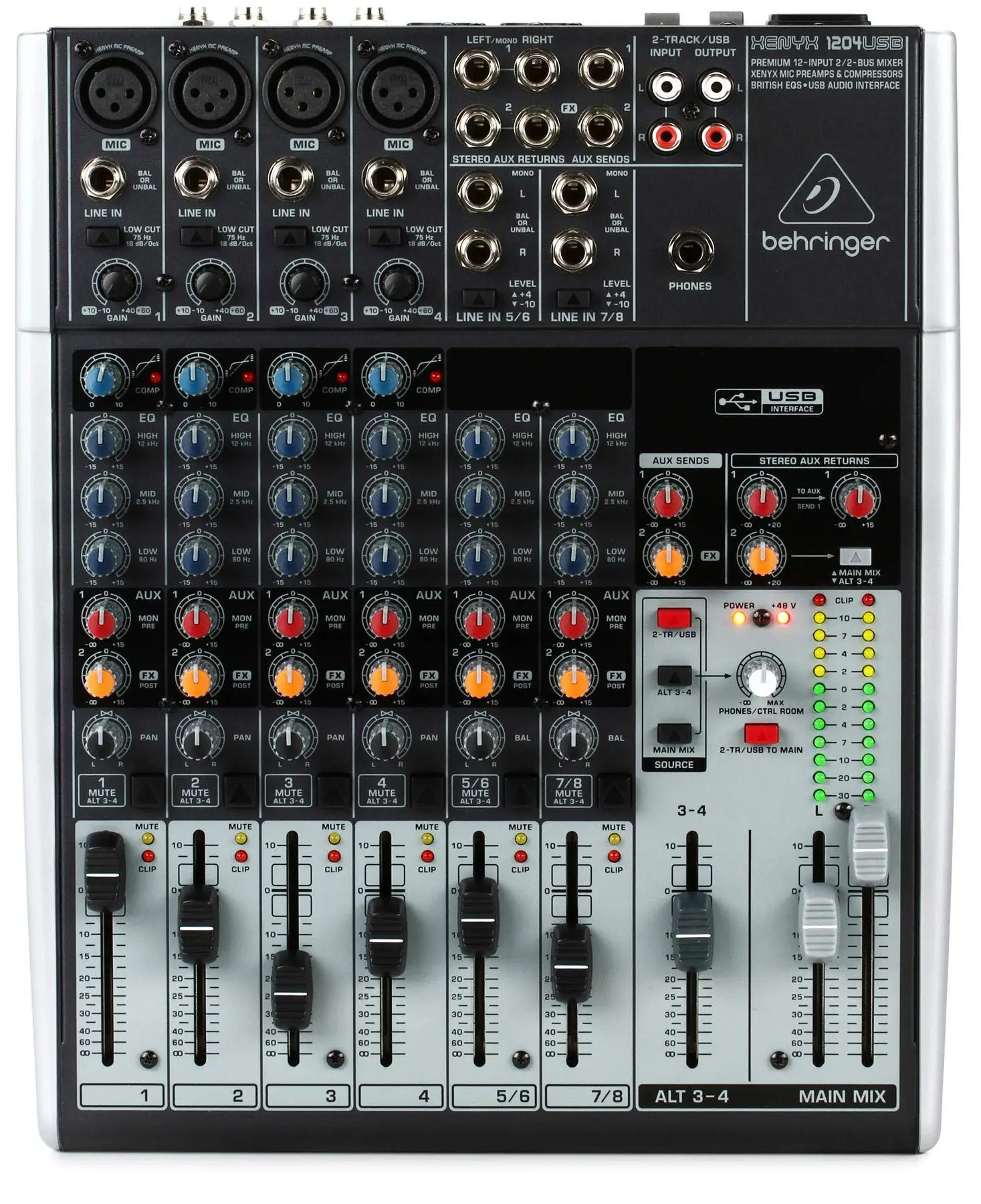 

2022 Drop Shipping Behringer Xenyx X1204USB Mixer with USB and Effects