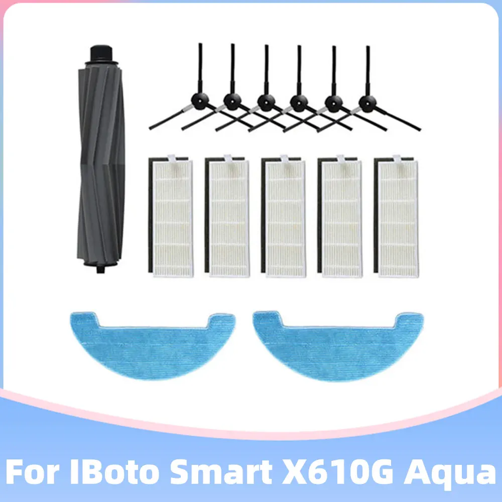 

Replacement Part For IBoto Smart X610G Aqua Main Side Spin Brush Hepa Filter Mop Cloth Rag Robot Vacuum Cleaner Accessory Kit