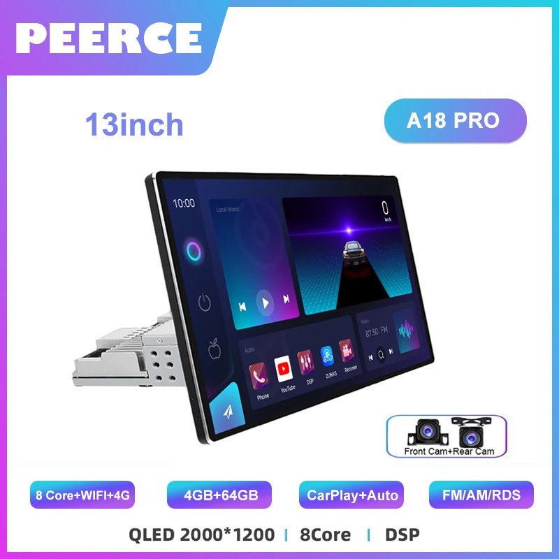 

Автомобильный мультимедийный плеер, стерео-система на Android, с 7/9/10/13/8-ядерным процессором, GPS, Типоразмер 1 DIN