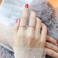 2022 new products women titanium steel polyhedron diamond shape simple plain finger rings