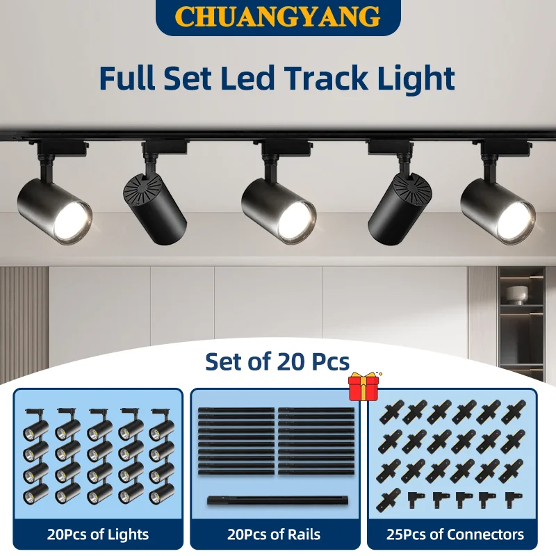 Светодиодная дорожка, строка, точечные светильники, рельсовый комплект ...