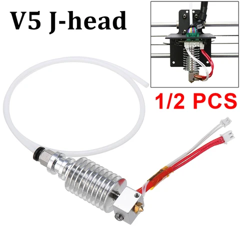 12V Metal V5 J-head Hotend Kit Комплект горячего конца экструдера 0,4 мм Запчасти для 3D-принтера Anycubic I3 Mega 3D Экструдер-принтер