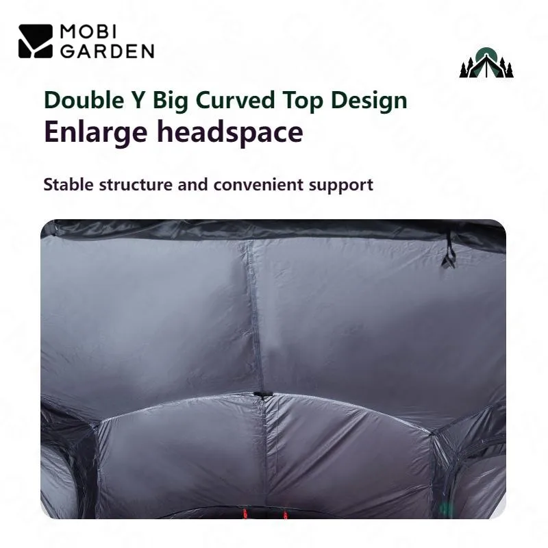 MOBI GARDEN Роскошная палатка для кемпинга Сверхлегкая нейлоновая туннельная 70D