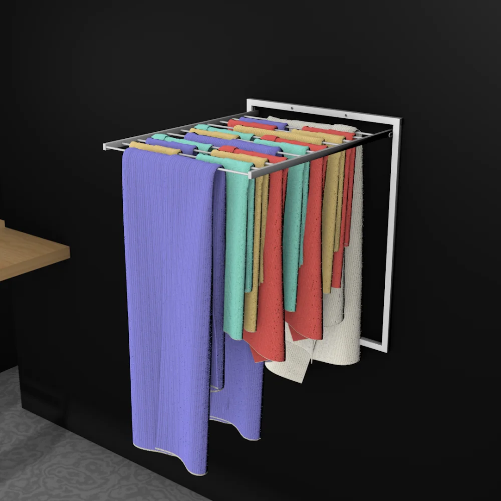 Waaw Vnx Collapsible Laundry Drying Rack Compact Feature Does Not Take Up Space Foldable Up and Down Slim Design Durable Clothes