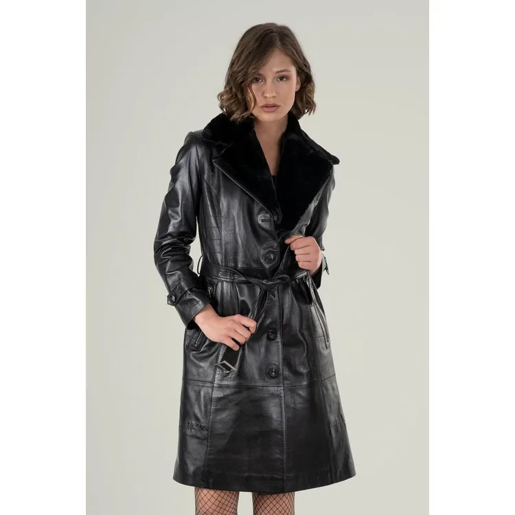 Рисунок 4 - Deri Company Черное кожаное пальто