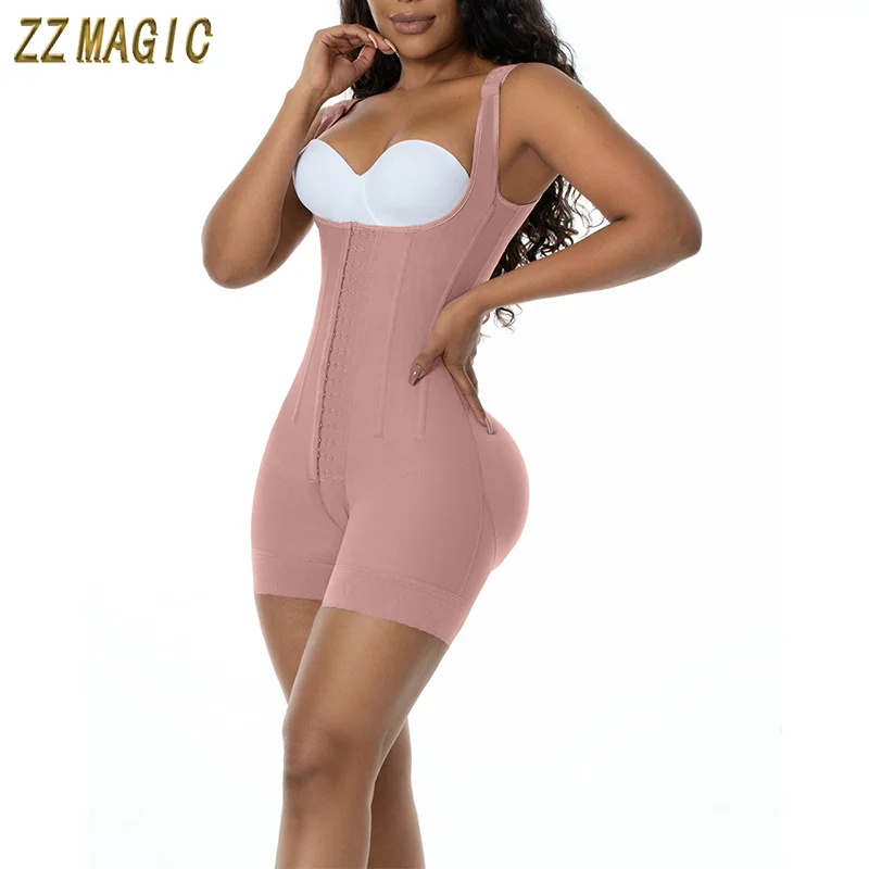 

Fajas High Compression Full Body Shaper Girdle With Brooches Bust For Daily And Post-Surgical Use Tummy Control Shapewear Corset