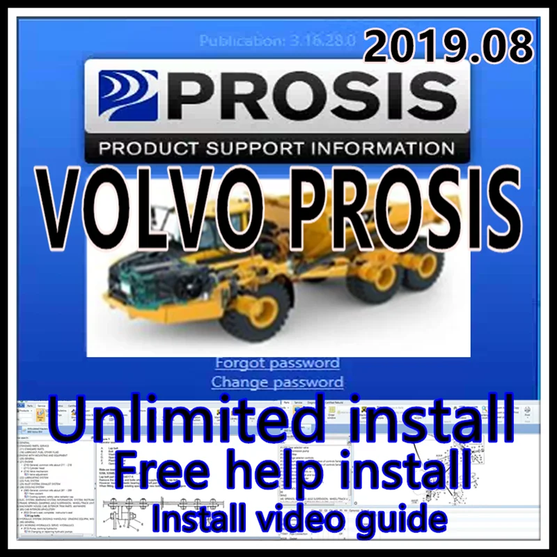 Новейшие 2019,08 Volvo Prosis офлайн электронные запчасти каталог и руководства по ремонту для Volvo строительное оборудование неограниченная установка