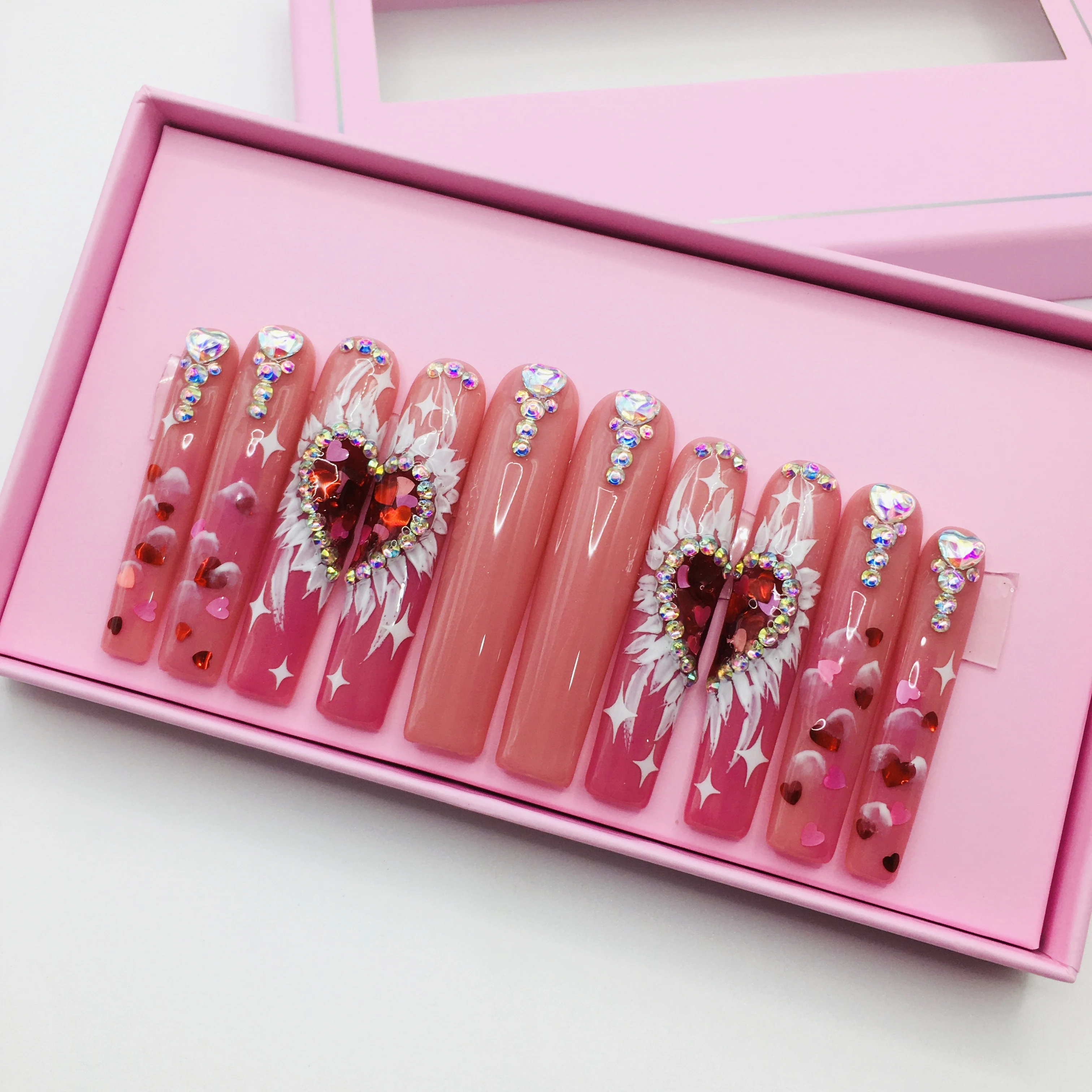 10 шт./набор многоразовые ногти с полным покрытием