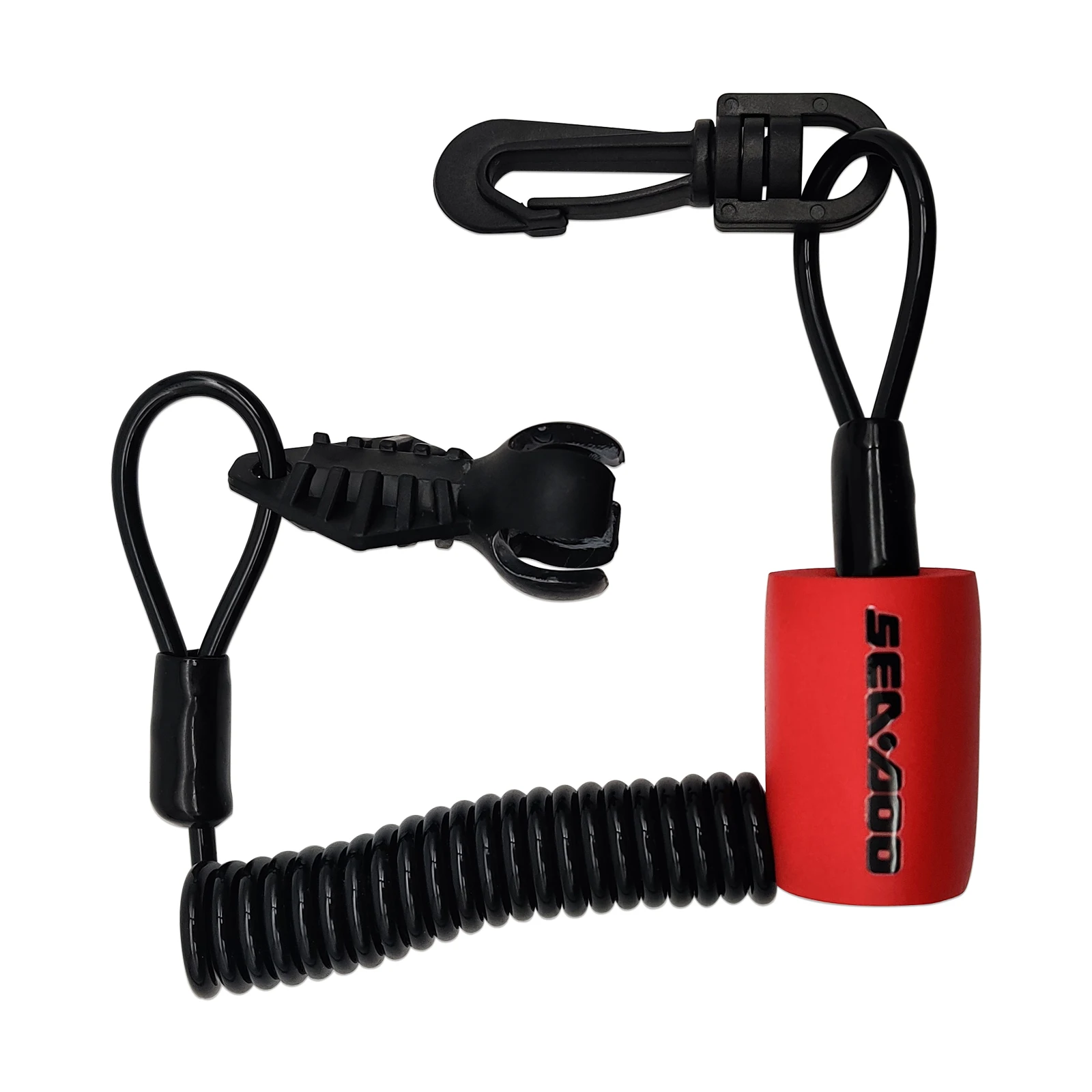 

Плавающий ключ для страхового ремешка Spark Clip на тросе для Seadoo 278002843 278003410