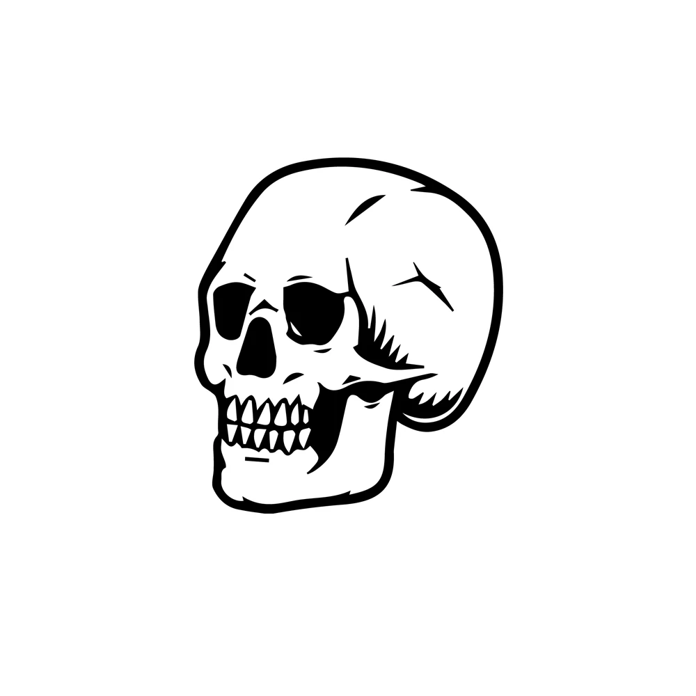 

Personality Skull Head Funny Decal Car Body Accessory Motorcycle Helmet Waterproof Sun-proof DIY Car Styling Auto Sticker.