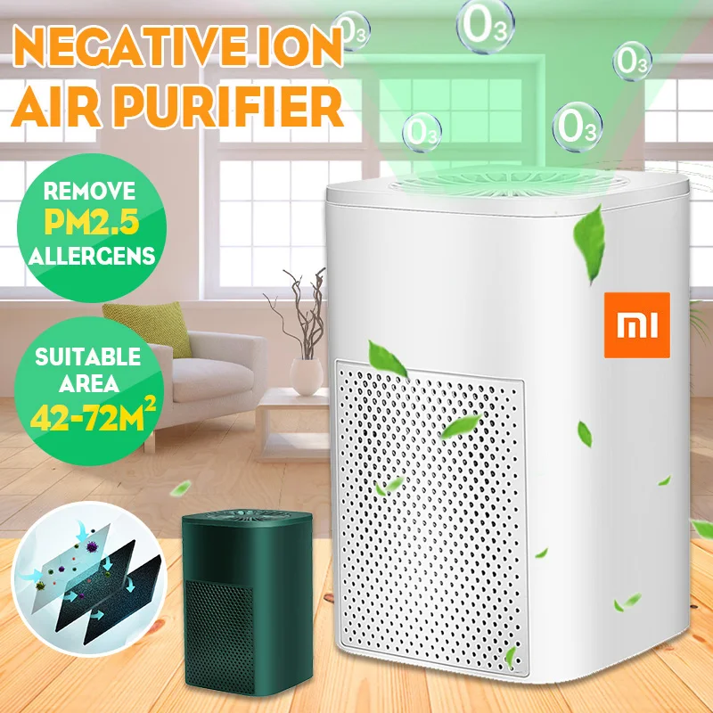 

Xiaomi Air Purifier Ionizer Generator Deodorizer USB Home Air Cleaner Remove Formaldehyde PM2.5 Smoke Odor Allergies Pets Hair