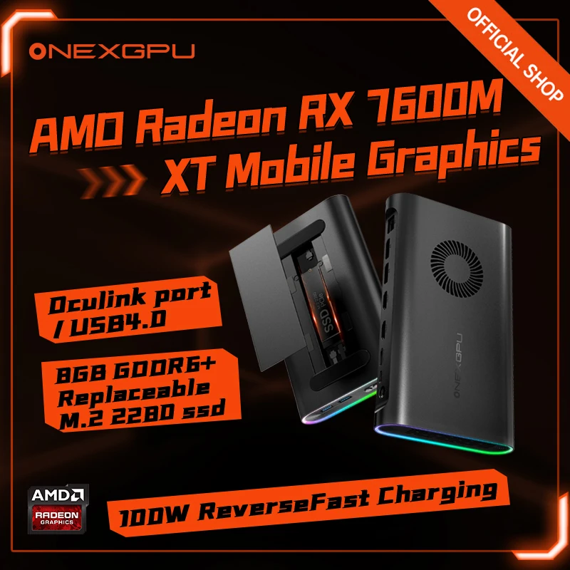 OneXPlayer Onexgpu AMD Radeon RX 7600M XT графическая карта 8 Гб