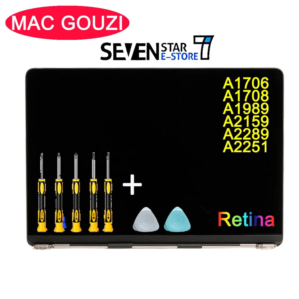 

MAC GOUZI NEW LCD Screens Display For MacBook Pro 13'' A1989 A2159 A2251 A2289 A1706 A1708 LCD Assembly Glass Screen Panel