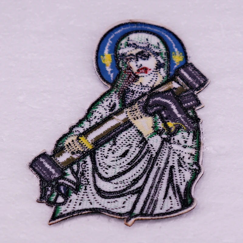 Фото Нашивка с вышивкой Святой Javelin Ukraine, аксессуары для сумки, подарок для украшения сумки №2