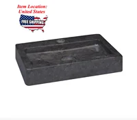 Sink Black 15"x9.4"x2.6" Marble Bathroom Sink luxury sink for bathroom cabinet SHIPPING FROM THE UNITED STATES With Faucet Holde
