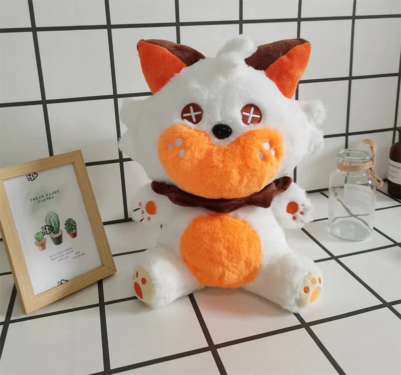 Игровая аниме-плюшевая подушка с мягкими игрушечными лисами Luxiem Mysta Rias Cute размером 30 см для ребенка в косплей-стиле в подарок на день рождения.