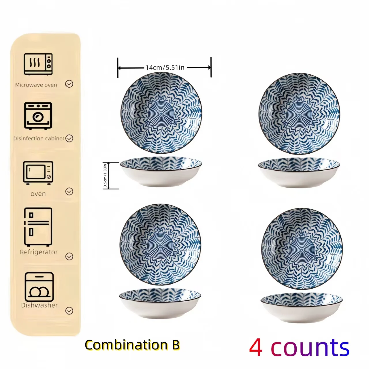 

Керамические тарелки для десертов 4 шт.