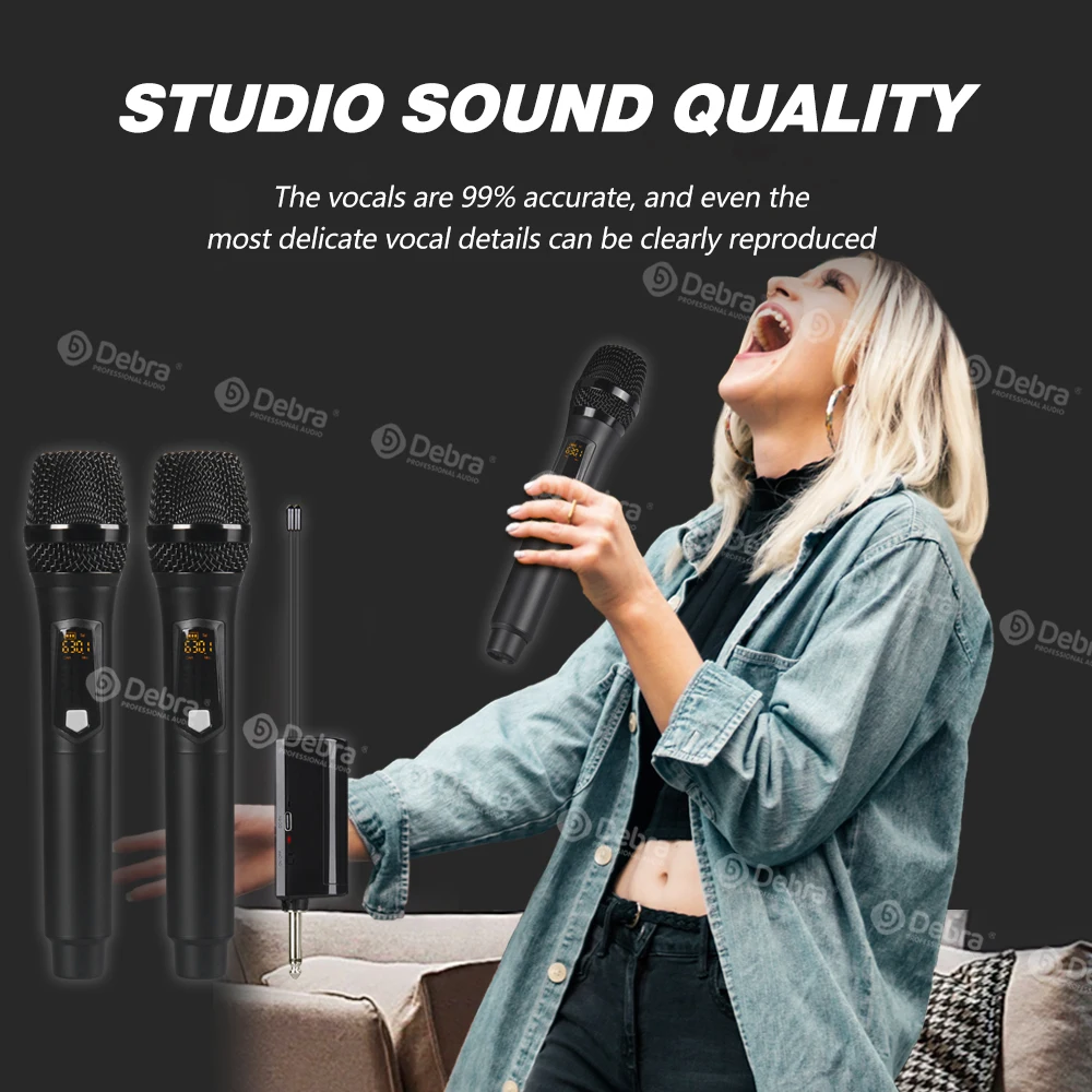 Универсальный UHF беспроводной Перезаряжаемый ручной микрофон MU2 используется с